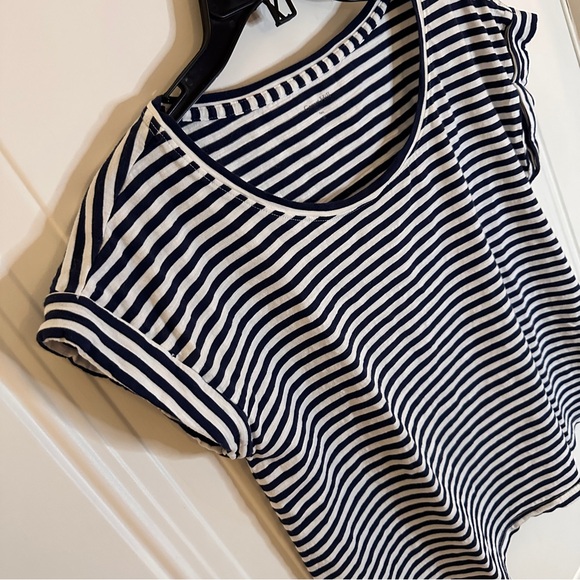 Garnet Hill Weekender Cropped Boxy Striped Short Sleeve T Shirt XS - Picture 14 of 14